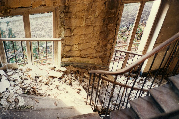 escalier avant restauration